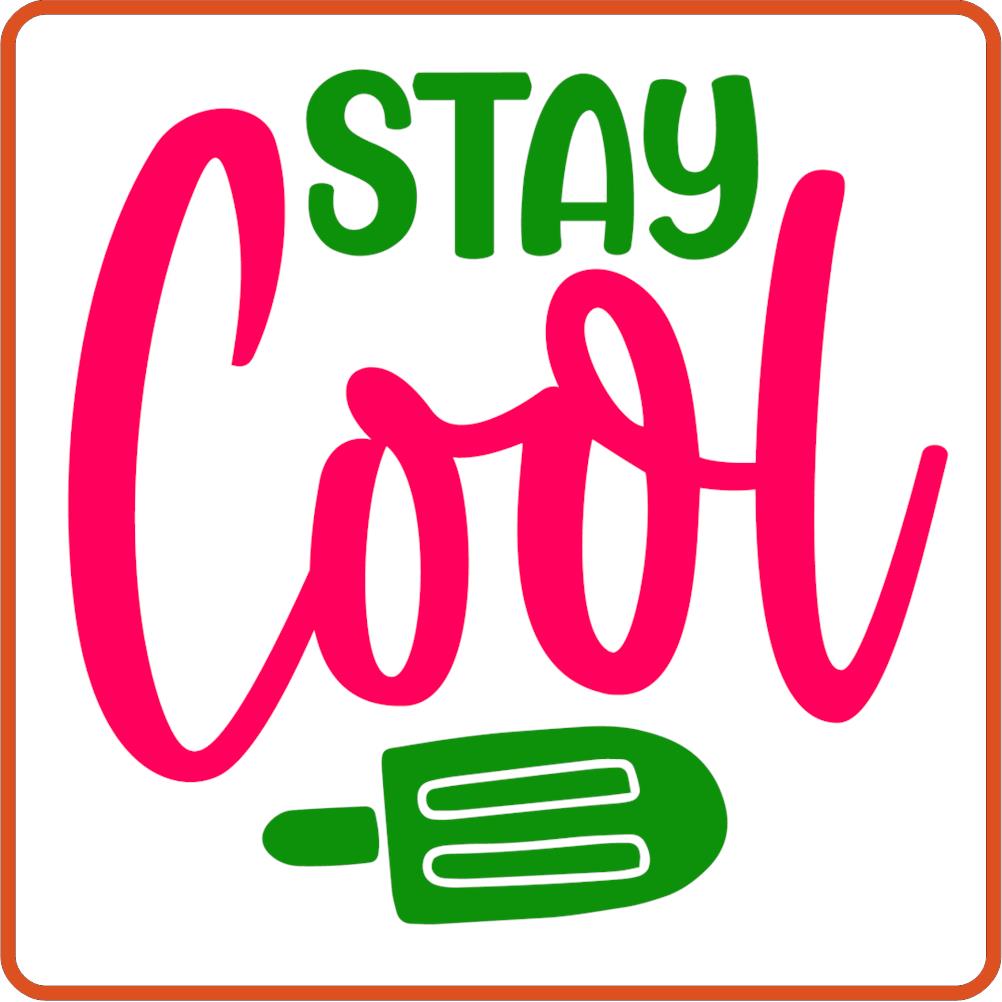 Stay Cool | Summer Iron On Decal by SEC Apparel for Shirts, Clothing and More