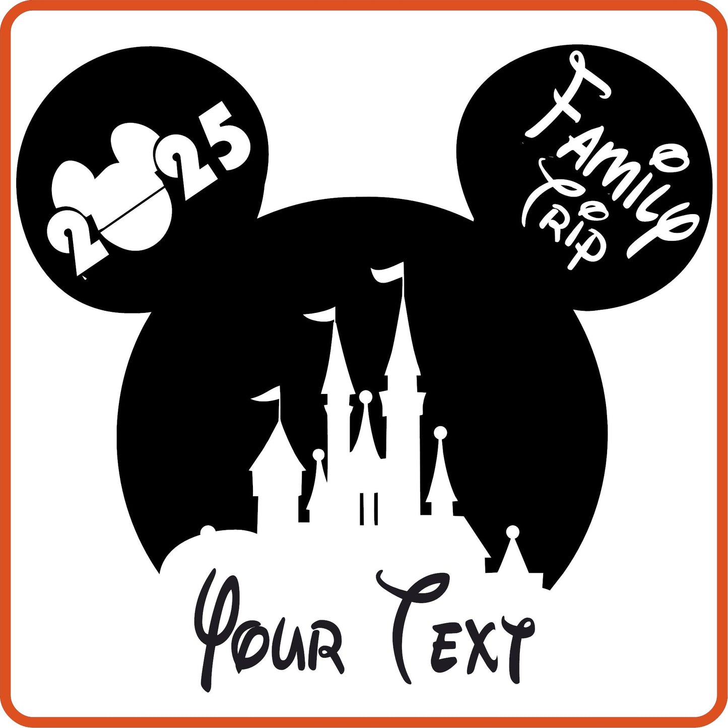 Disney Family Vacation Iron-On Decals – Custom Name Patches for Shirts & Clothing