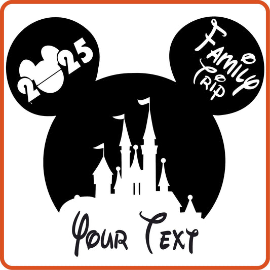 Family Vacation Iron On Decals Patches transfers vinyl  for shirts, clothing | Customized with Name