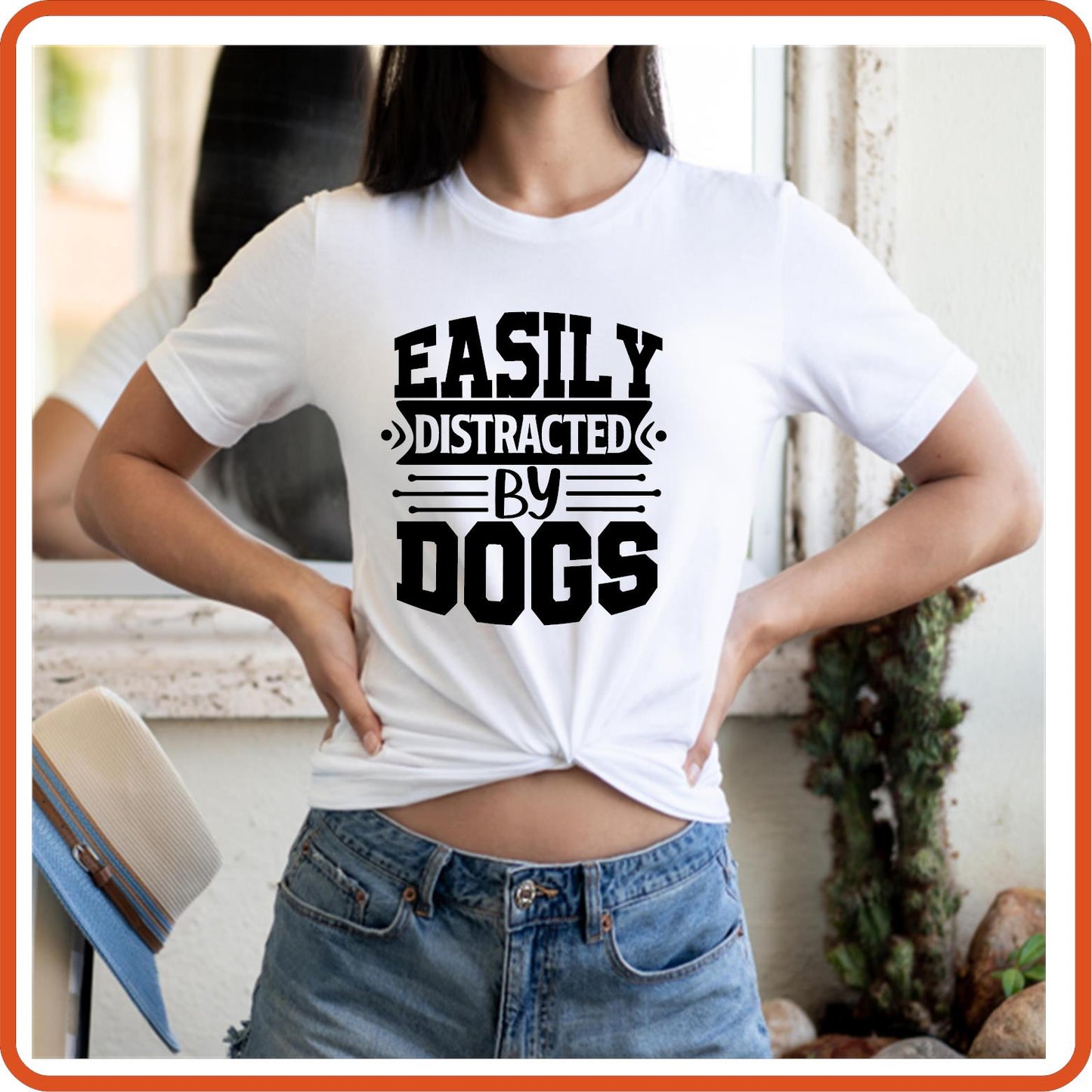 Dog Graphic T Shirt| Unisex | Pets Lover Shirts | Easily Distracted by Dogs - secapparelonline
