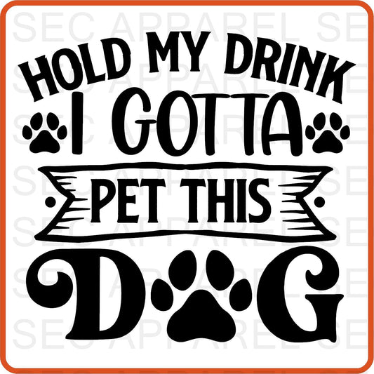 Dog Iron On Decals Patches transfers vinyl for shirts, clothing | Pets Lover | Hold My Drink - secapparelonline