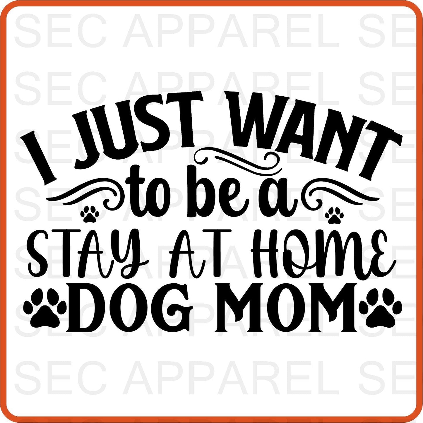 Dog Iron On Decals Patches transfers vinyl for shirts, clothing | Pets Lover | I Just Want to be a Stay At Home - secapparelonline