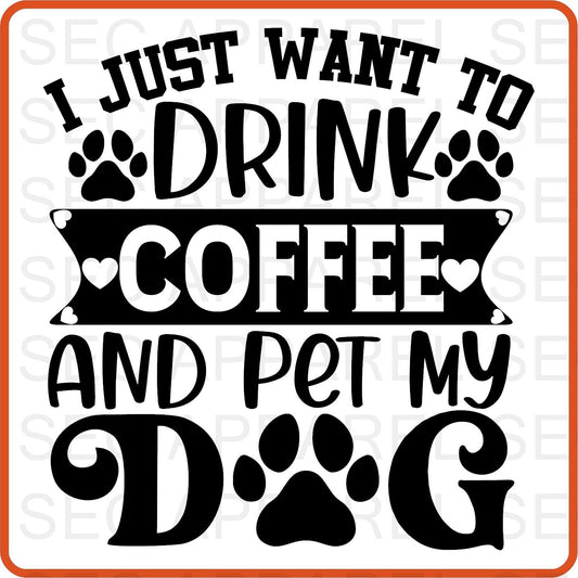 Dog Iron On Decals Patches transfers vinyl for shirts, clothing | Pets Lover | I Just Want to Drink - secapparelonline