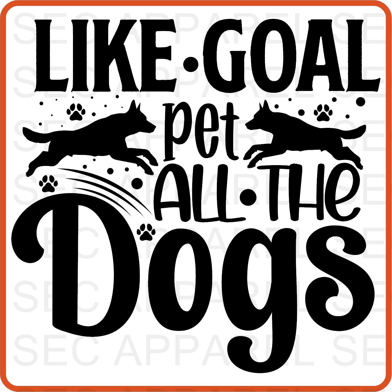 Dog Iron On Decals Patches transfers vinyl for shirts, clothing | Pets Lover | Like Goal Pet all the Dog - secapparelonline