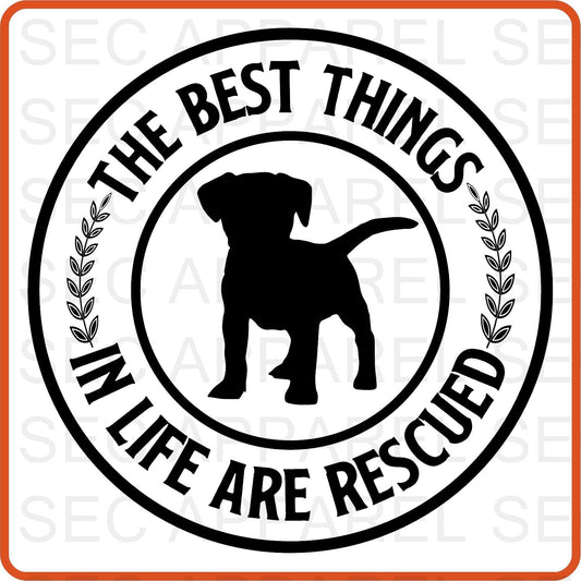 Dog Iron On Decals Patches transfers vinyl for shirts, clothing | Pets Lover | The Best Things In Life Are Rescued - secapparelonline