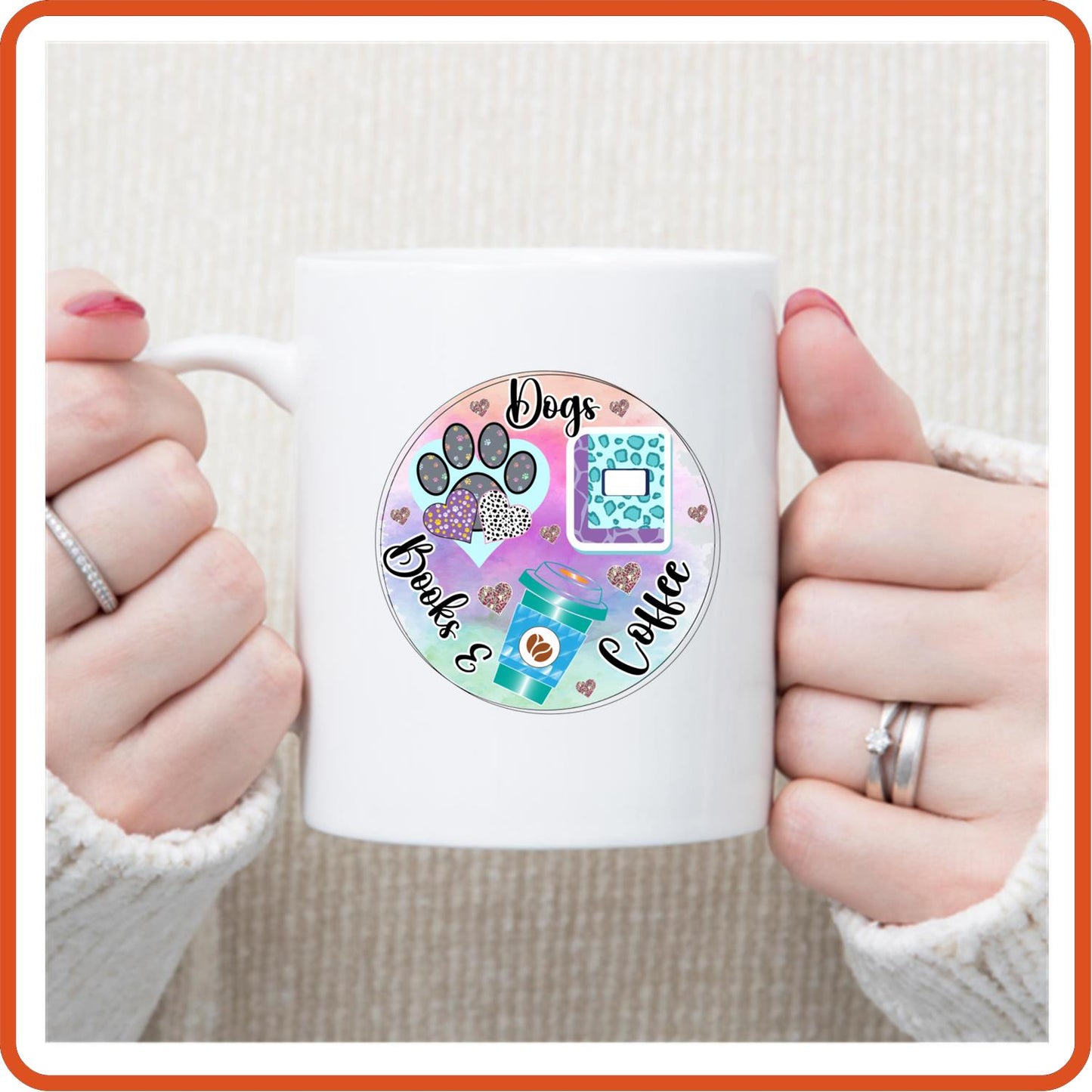 Dog Mugs - 11oz Coffee Mug | Pets Lover Mugs | Dogs Books and Coffee - secapparelonline