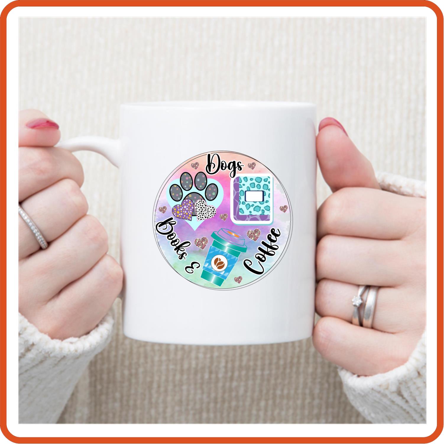 Dog Mugs - 11oz Coffee Mug | Pets Lover Mugs | Dogs Books and Coffee - secapparelonline