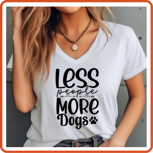 Dog Graphic T Shirt| Unisex | Pets Lover Shirts | Less People More Dogs | SEC Apparel