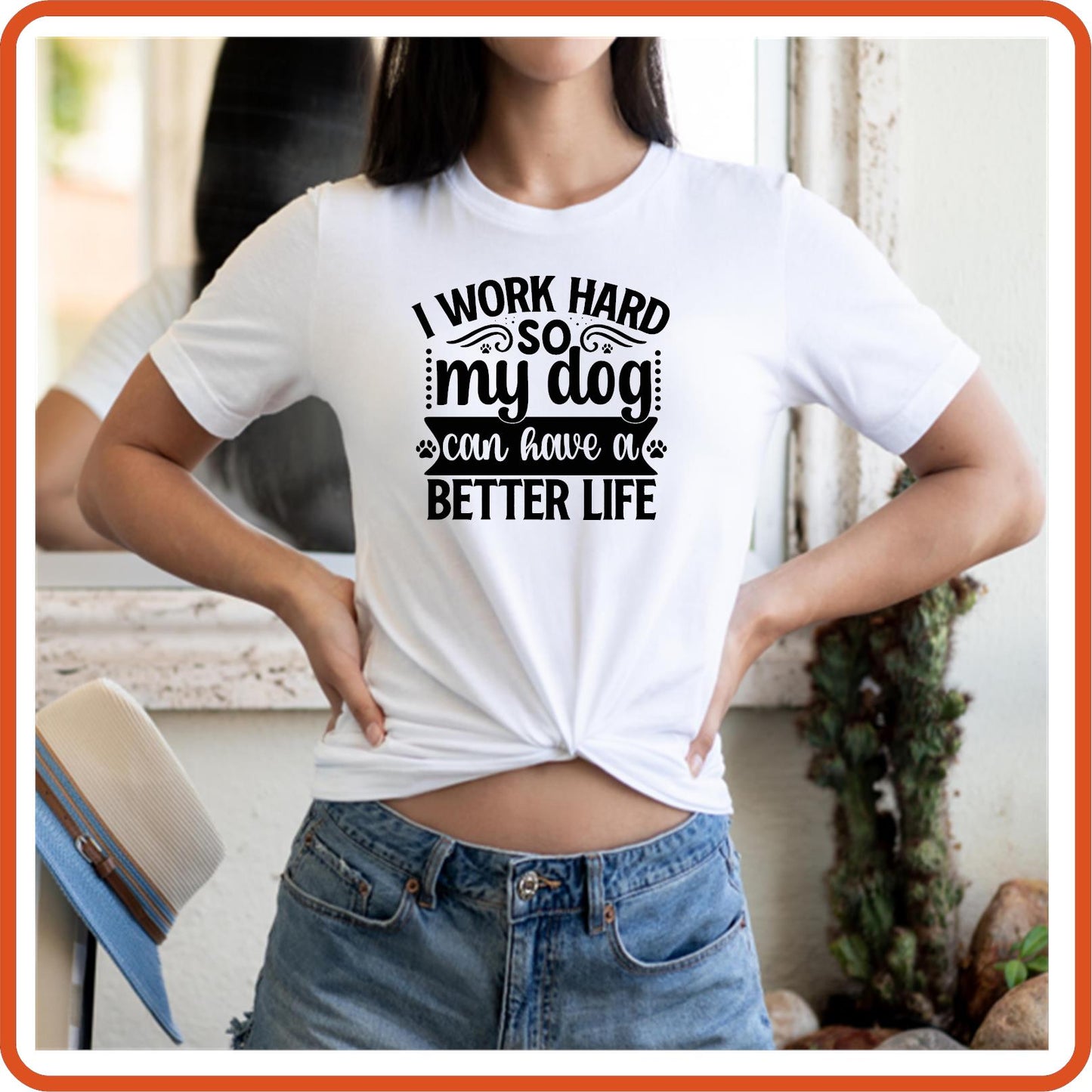 Dog Graphic T Shirt| Unisex | Pets Lover Shirts | I Work Hard so my Do Can Have Better Life