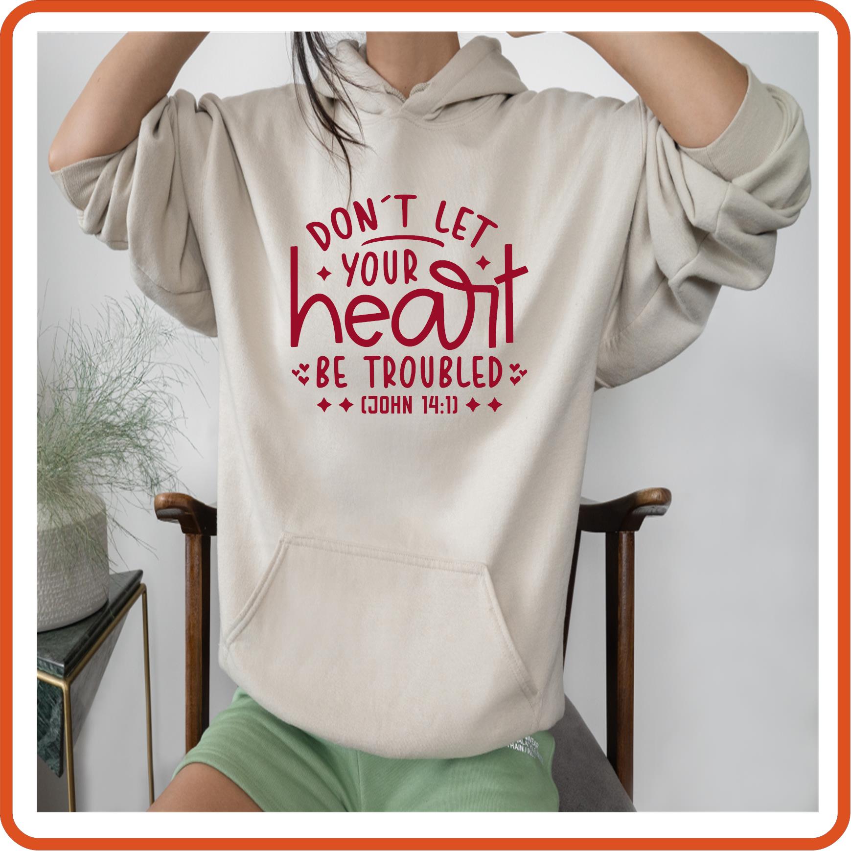 Don't Let Your Heart Be Troubled | Bible | Religious Iron On Decals Patches by SEC Apparel - secapparelonline