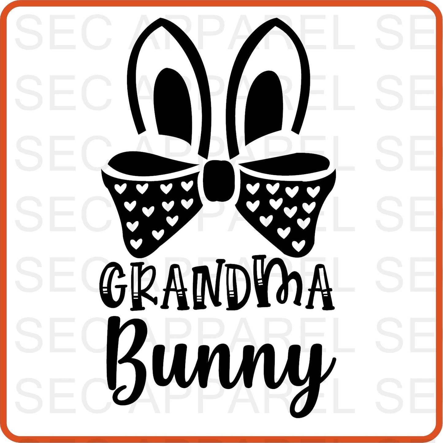 Easter Iron On Decals Patches transfers vinyl for shirts, clothing | Bunny Family| Grandma - secapparelonline