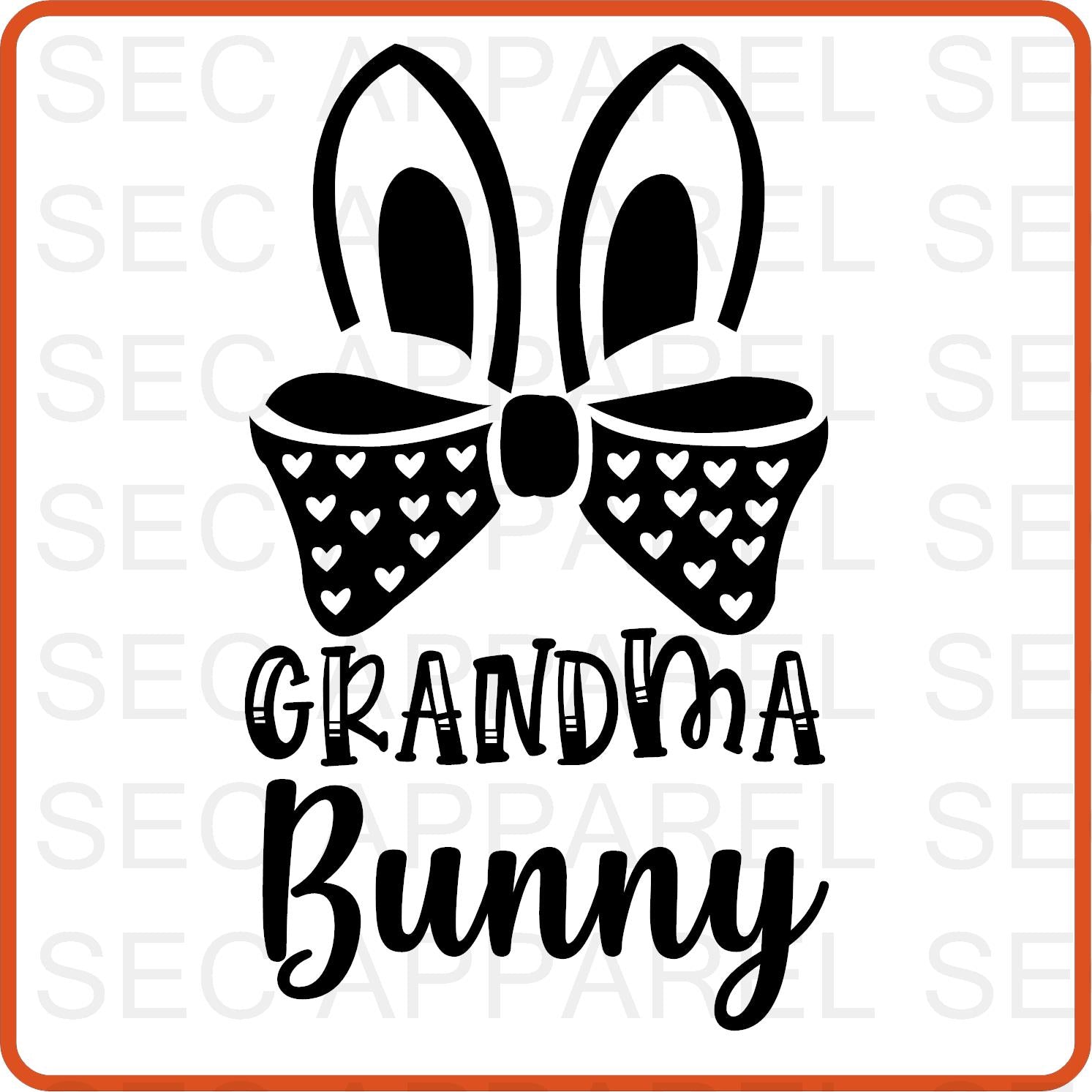Easter Iron On Decals Patches transfers vinyl for shirts, clothing | Bunny Family| Grandma - secapparelonline