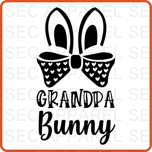 Easter Iron On Decals Patches transfers vinyl for shirts, clothing | Bunny Family| Grandpa - secapparelonline
