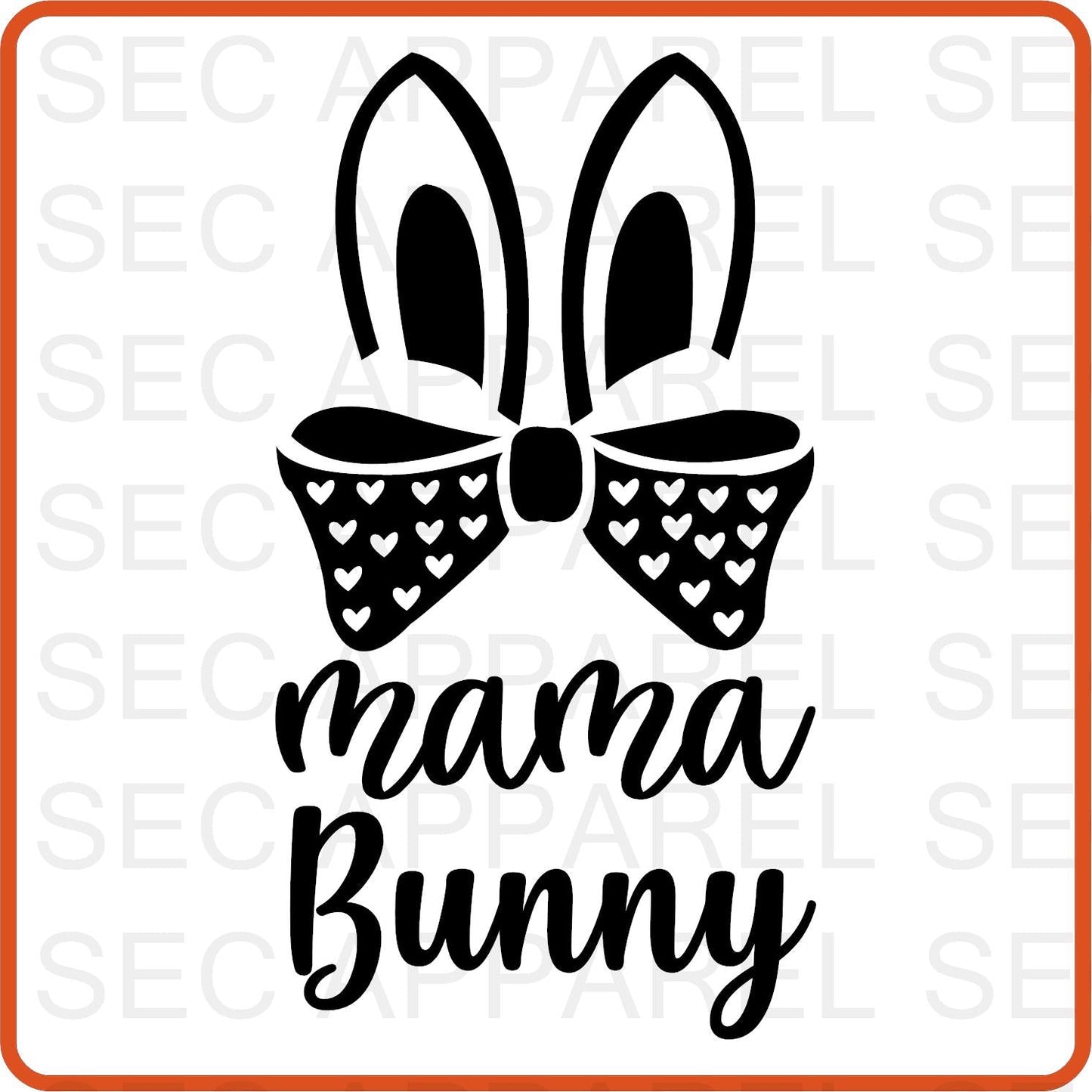 Easter Iron On Decals Patches transfers vinyl for shirts, clothing | Bunny Family| Mama - secapparelonline