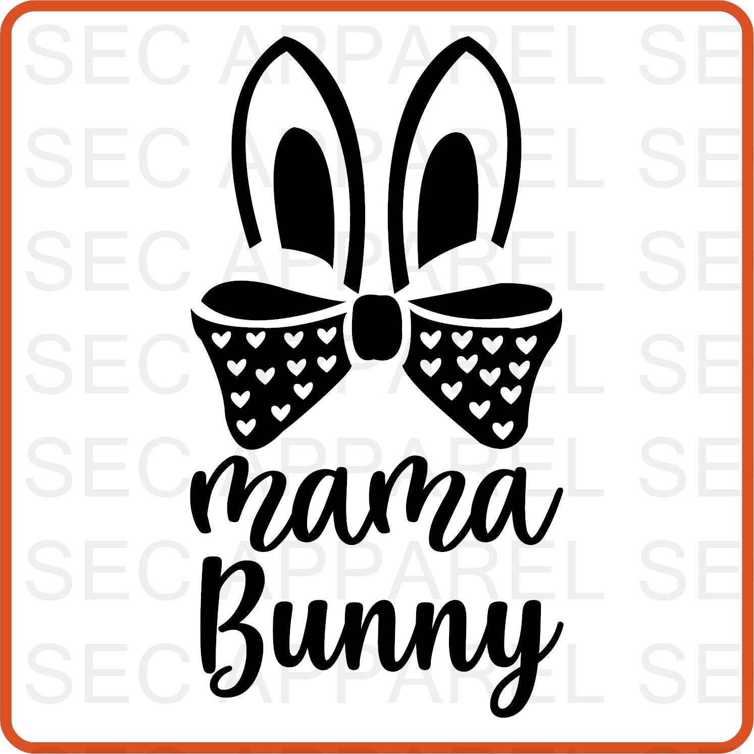 Easter Iron On Decals Patches transfers vinyl for shirts, clothing | Bunny Family| Mama - secapparelonline