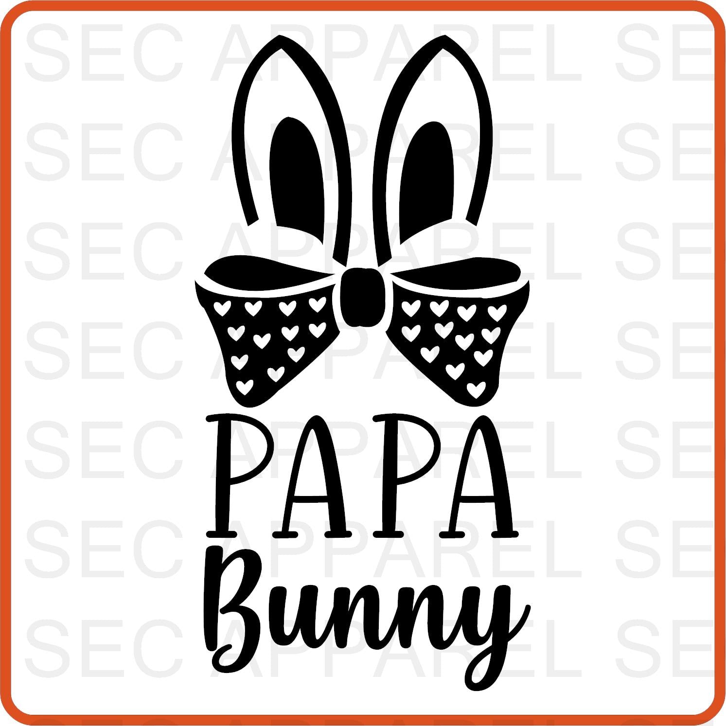 Easter Iron On Decals Patches transfers vinyl for shirts, clothing | Bunny Family| Papa - secapparelonline