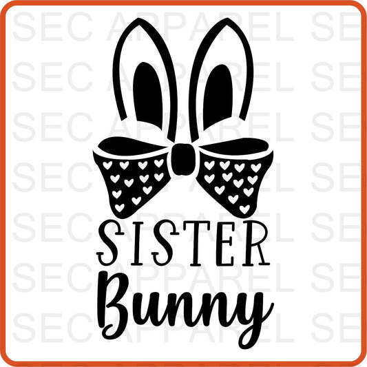 Easter Iron On Decals Patches transfers vinyl for shirts, clothing | Bunny Family| Sister - secapparelonline