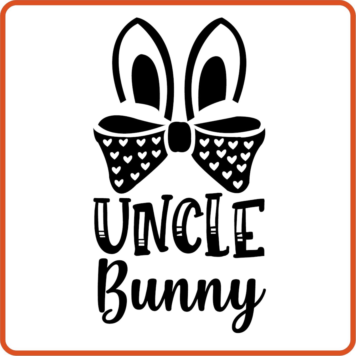 Easter Iron On Decals Patches transfers vinyl for shirts, clothing | Bunny Family | Uncle - secapparelonline