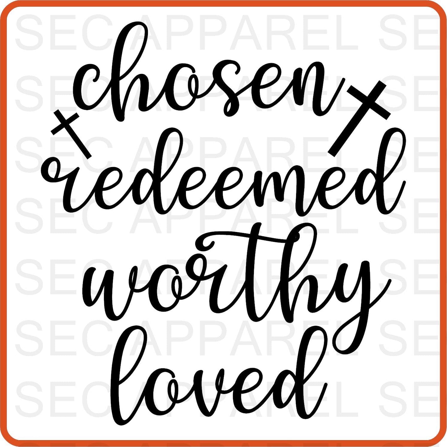 Easter Iron On Decals Patches transfers vinyl for shirts, clothing | Chosen Redeemed - secapparelonline