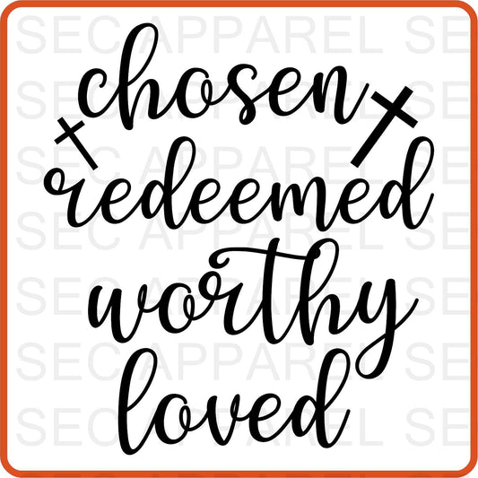 Easter Iron On Decals Patches transfers vinyl for shirts, clothing | Chosen Redeemed - secapparelonline