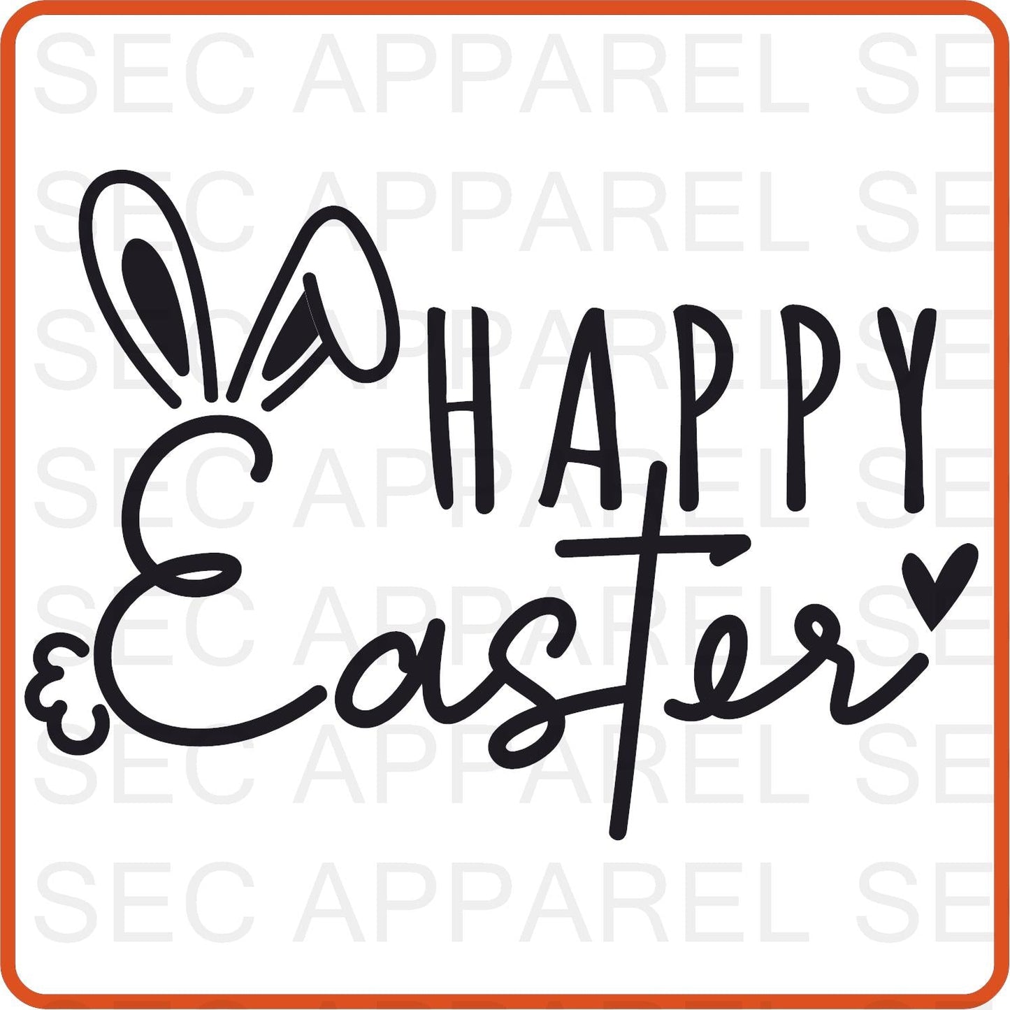 Easter Iron On Decals Patches transfers vinyl for shirts, clothing | Happy Easter 1 - secapparelonline