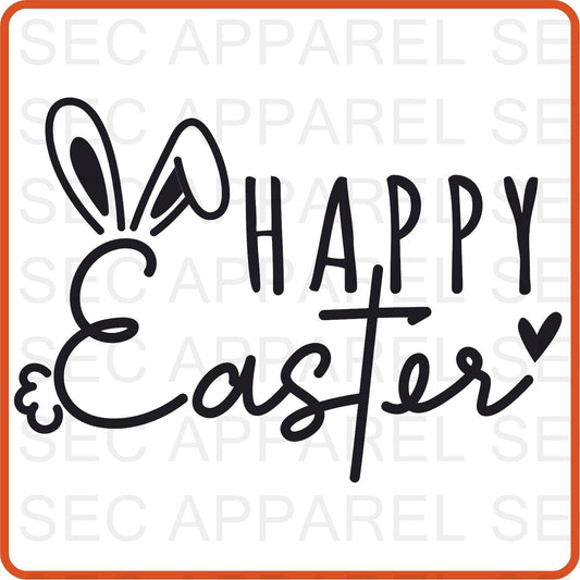 Easter Iron On Decals Patches transfers vinyl for shirts, clothing | Happy Easter 1 - secapparelonline