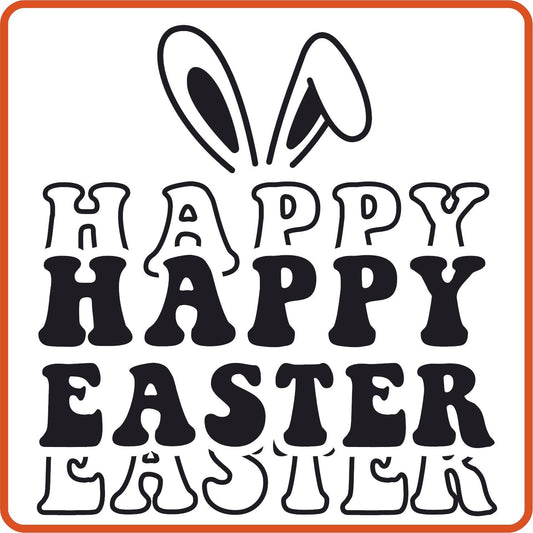 Easter Iron On Decals Patches transfers vinyl for shirts, clothing | Happy Easter - secapparelonline