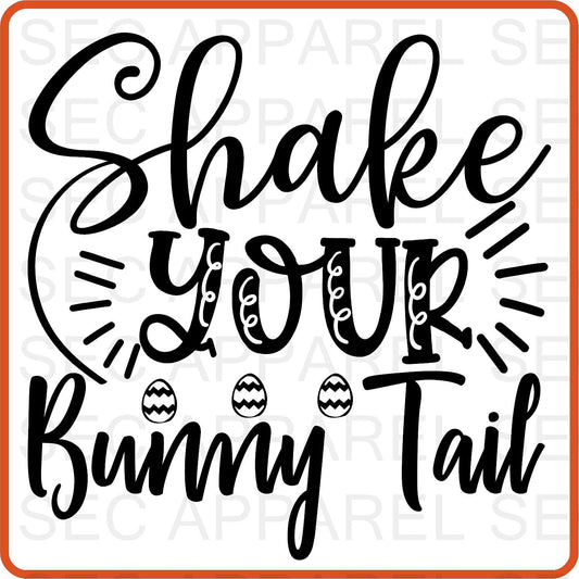 Easter Iron On Decals Patches transfers vinyl for shirts, clothing | Shake Your Bunny Tail - secapparelonline