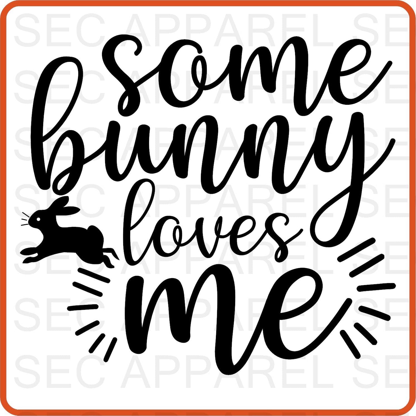 Easter Iron On Decals Patches transfers vinyl for shirts, clothing | Some Bunny Loves Me - secapparelonline