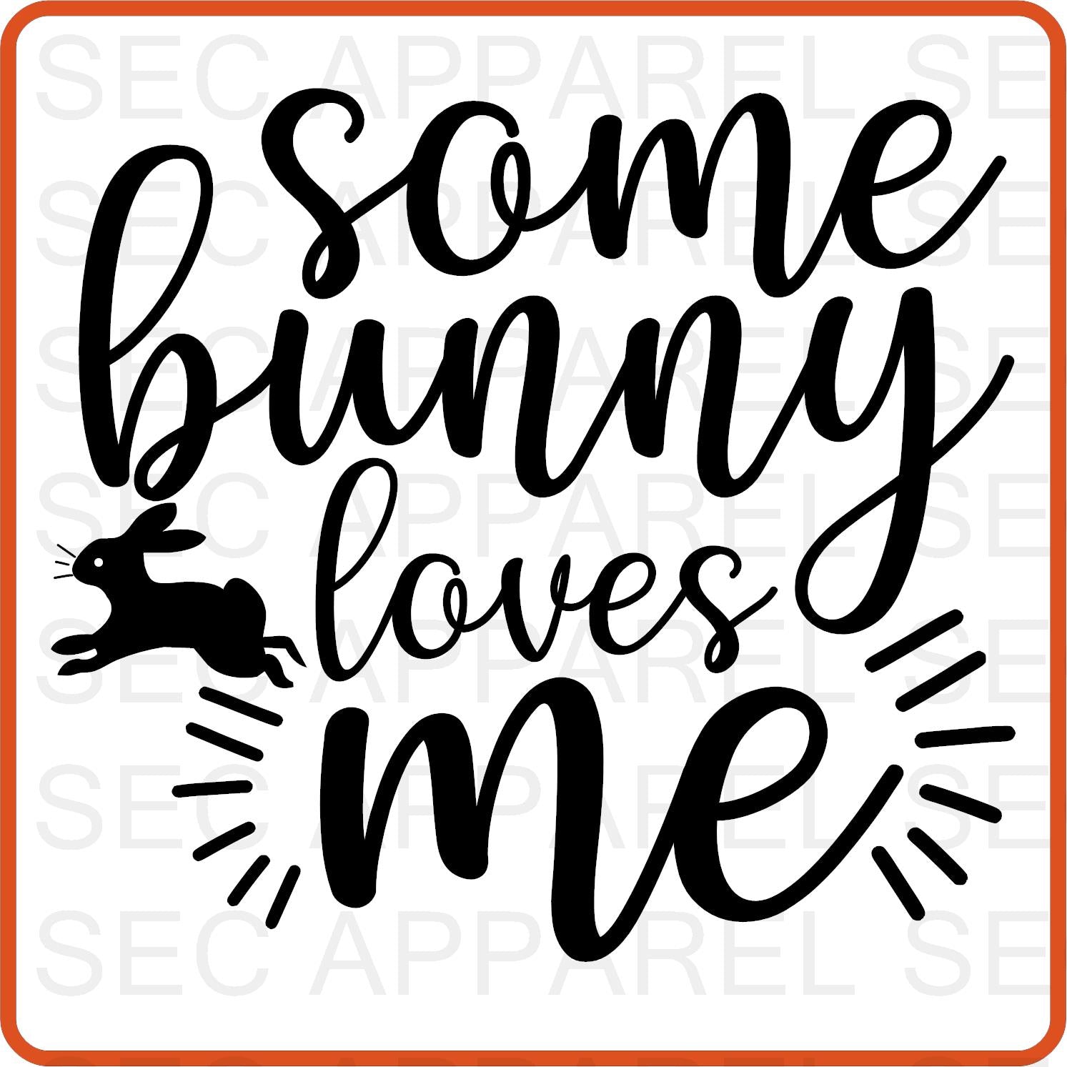 Easter Iron On Decals Patches transfers vinyl for shirts, clothing | Some Bunny Loves Me - secapparelonline