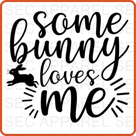 Easter Iron On Decals Patches transfers vinyl for shirts, clothing | Some Bunny Loves Me - secapparelonline