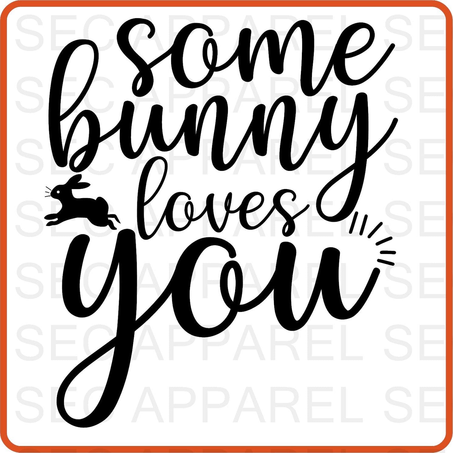 Easter Iron On Decals Patches transfers vinyl for shirts, clothing | Some Bunny Loves You - secapparelonline