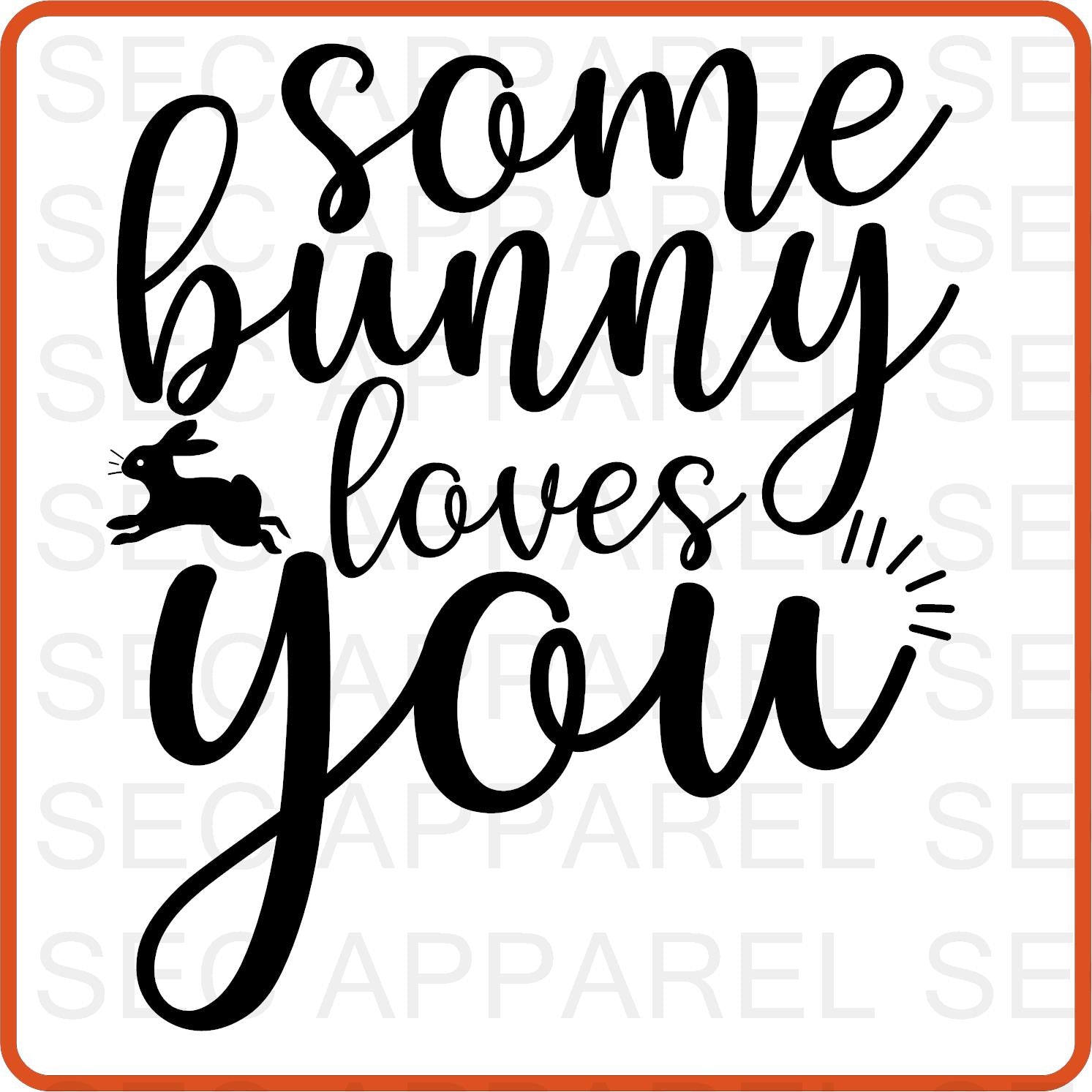 Easter Iron On Decals Patches transfers vinyl for shirts, clothing | Some Bunny Loves You - secapparelonline