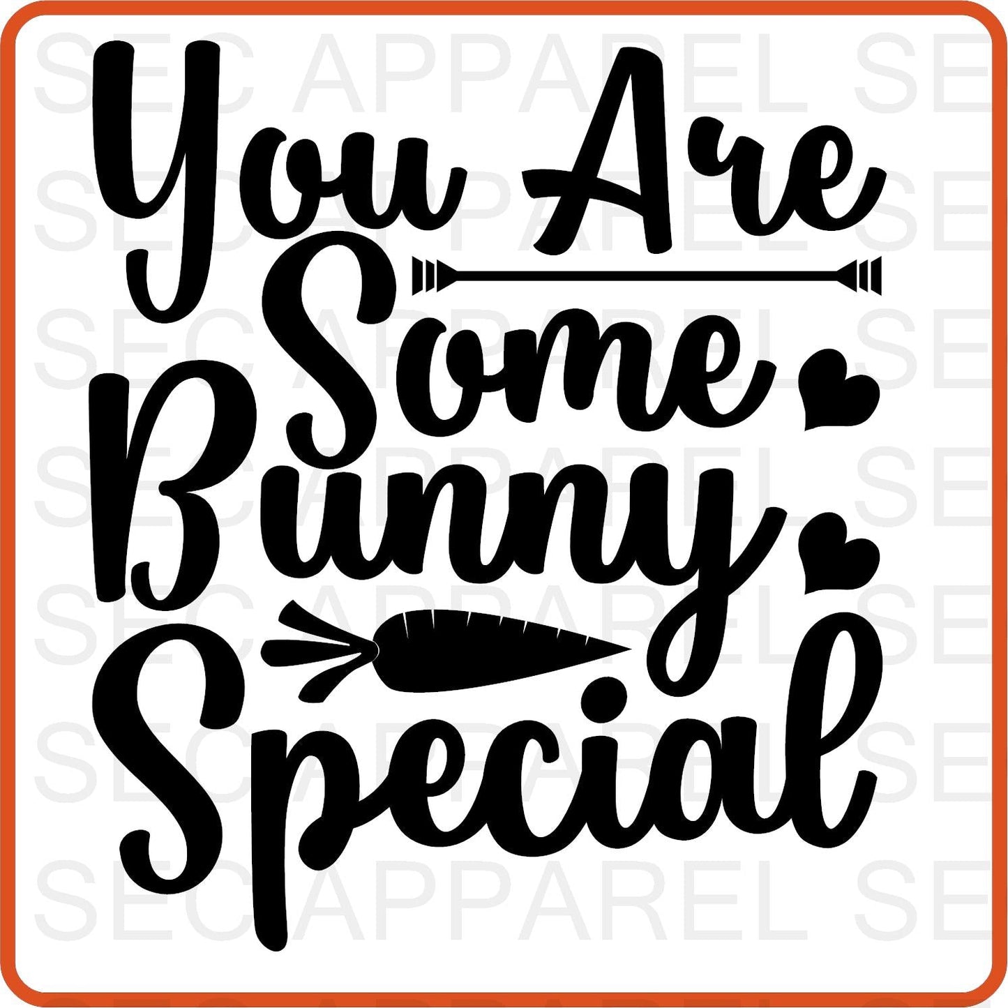 Easter Iron On Decals Patches transfers vinyl for shirts, clothing | You Are Some Bunny Special - secapparelonline