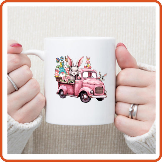 Easter Mugs - 11oz Coffee Mug | Gift | SEC Apparel | Easter Pickup Truck - secapparelonline