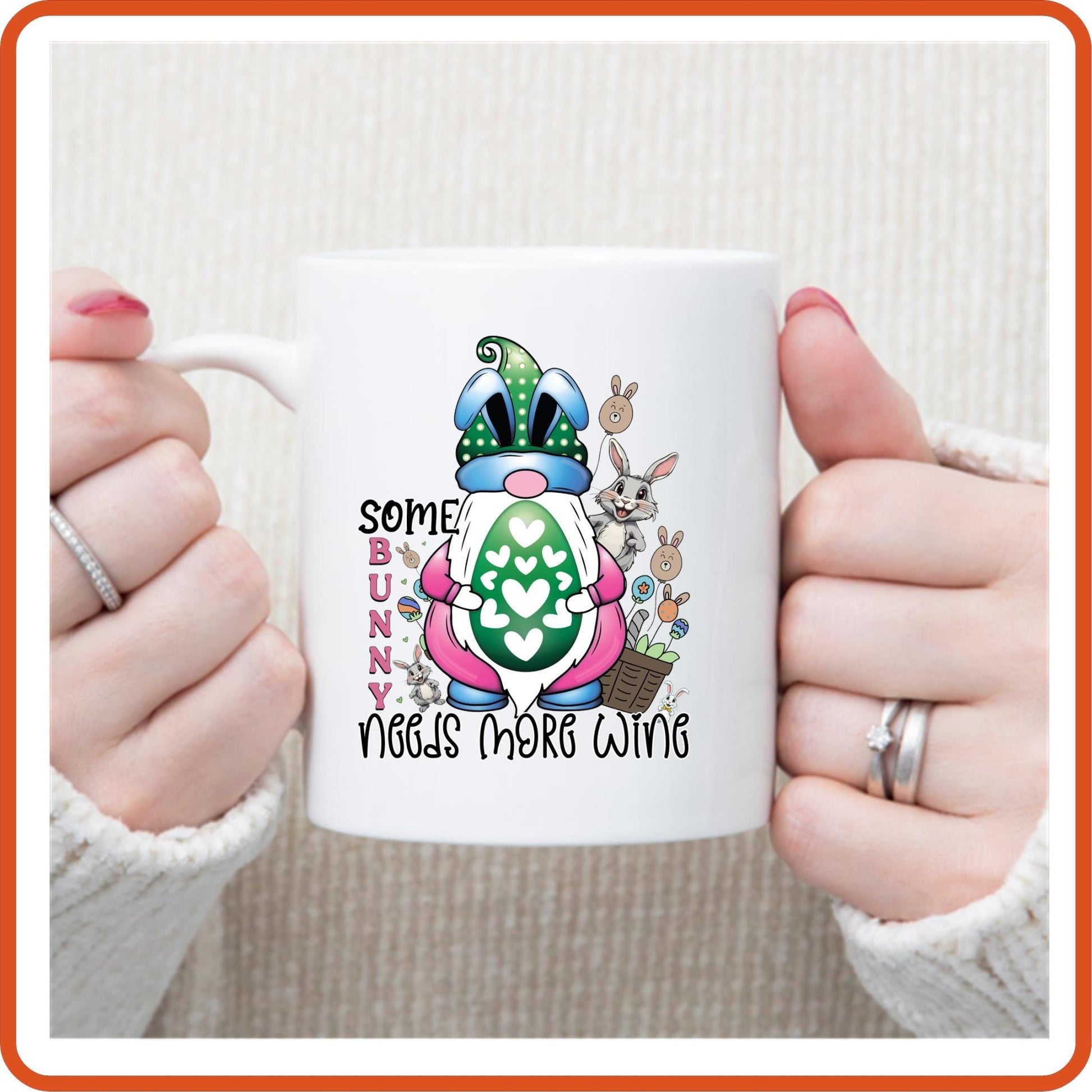 Easter Mugs - 11oz Coffee Mug | Gift | SEC Apparel | Some Bunny Needs More Wine - secapparelonline