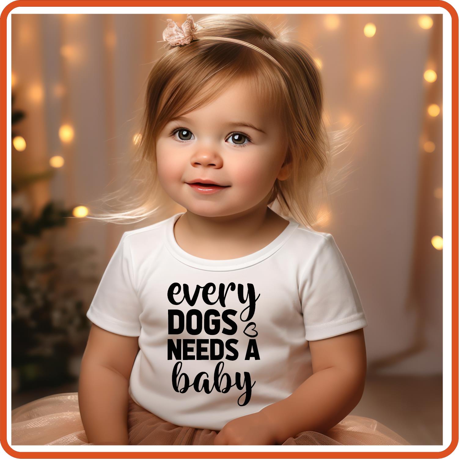 Every Dogs Needs a Baby | New Baby Iron On Decal Patches by SEC Apparel - secapparelonline