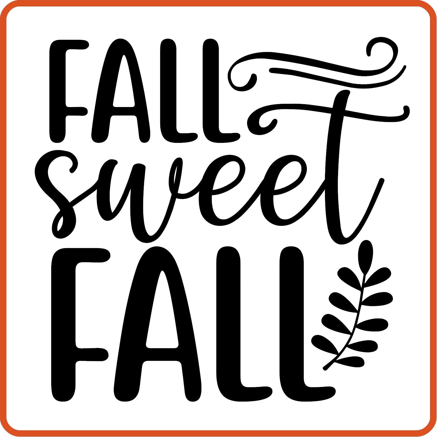 Fall Iron On Decals Patches for shirts, clothing | SEC Apparel | Fall Sweet Fall - secapparelonline