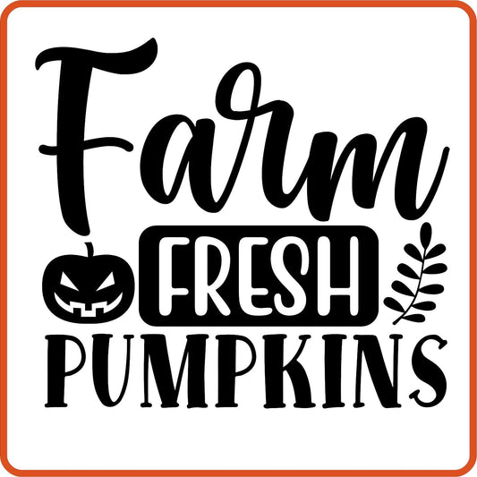 Fall Iron On Decals Patches for shirts, clothing | SEC Apparel | Farm Fresh Pumpkin - secapparelonline