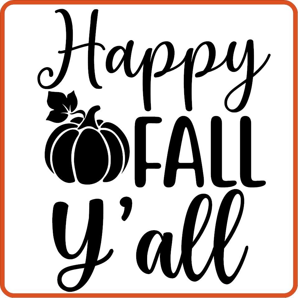 Fall Iron On Decals Patches for shirts, clothing | SEC Apparel | Happy Fall Y'all - secapparelonline