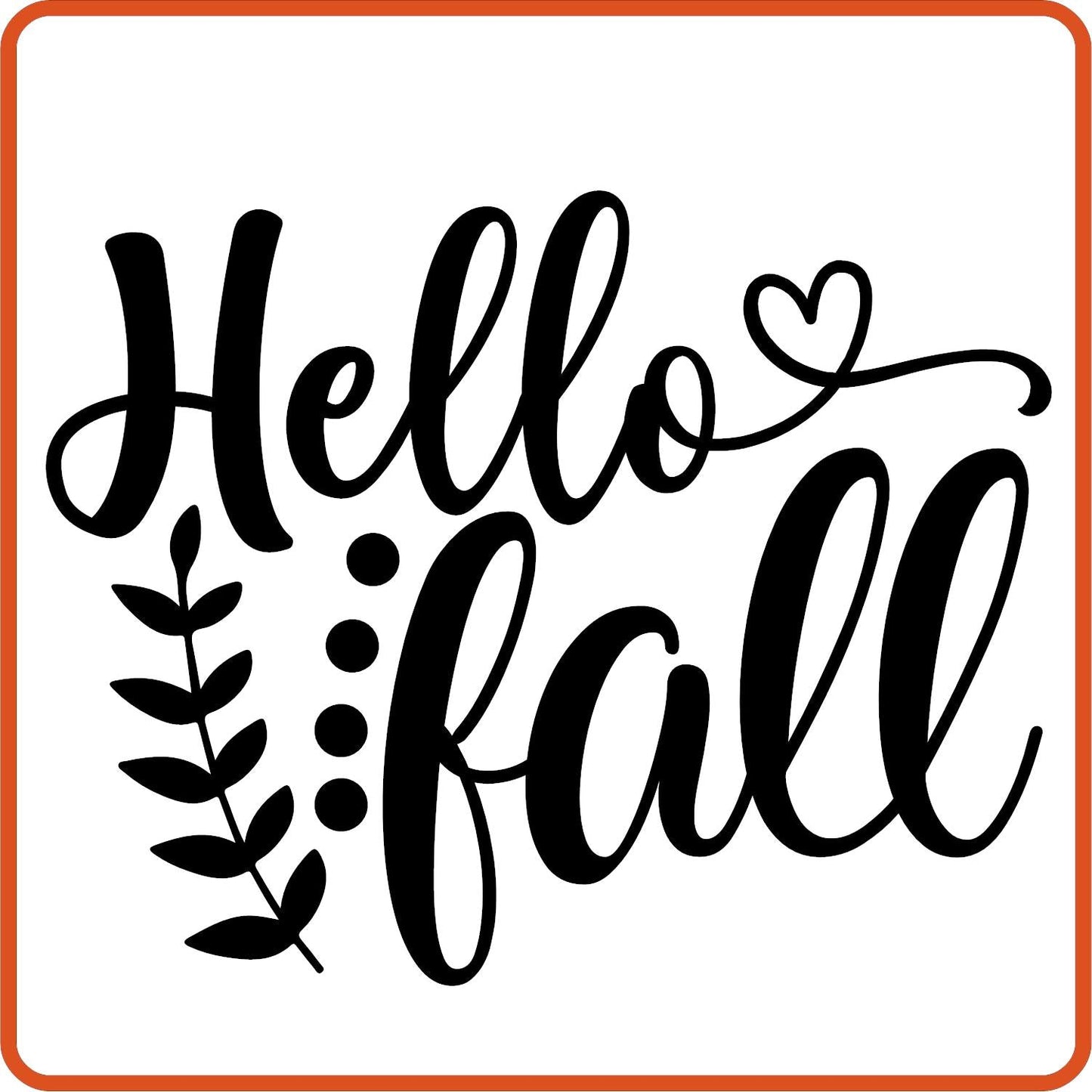 Fall Iron On Decals Patches for shirts, clothing | SEC Apparel | Hello Fall - secapparelonline
