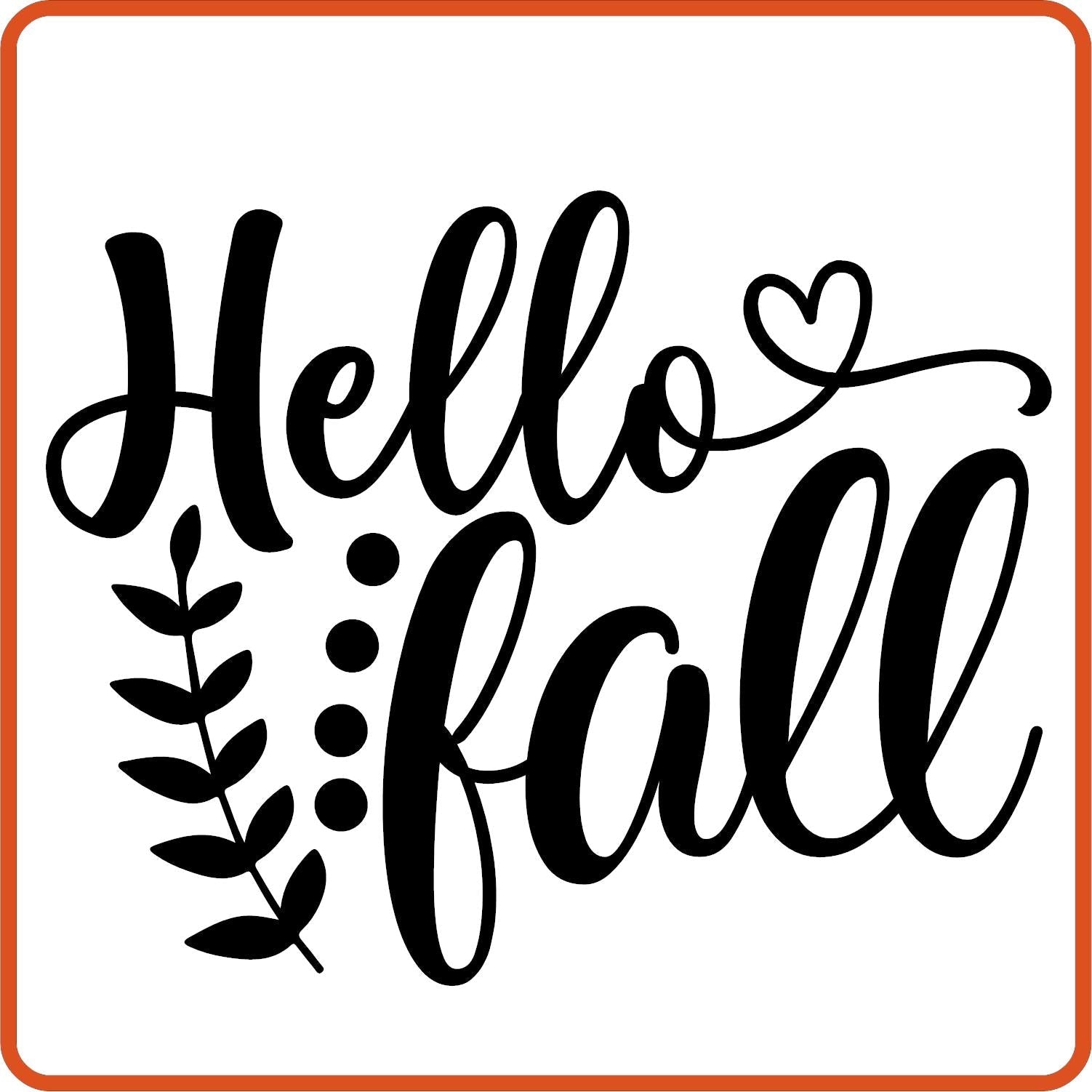 Fall Iron On Decals Patches for shirts, clothing | SEC Apparel | Hello Fall - secapparelonline
