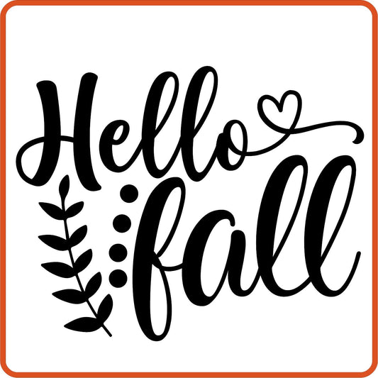 Fall Iron On Decals Patches for shirts, clothing | SEC Apparel | Hello Fall - secapparelonline