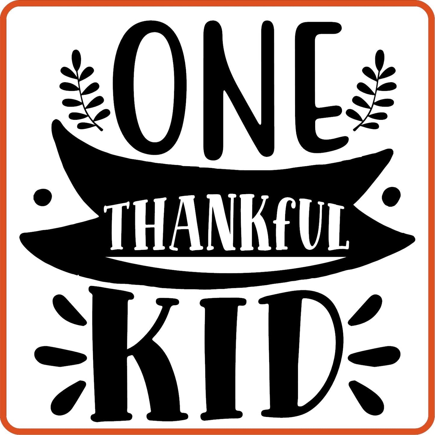 Fall Iron On Decals Patches for shirts, clothing | SEC Apparel | One Thankful Kid - secapparelonline