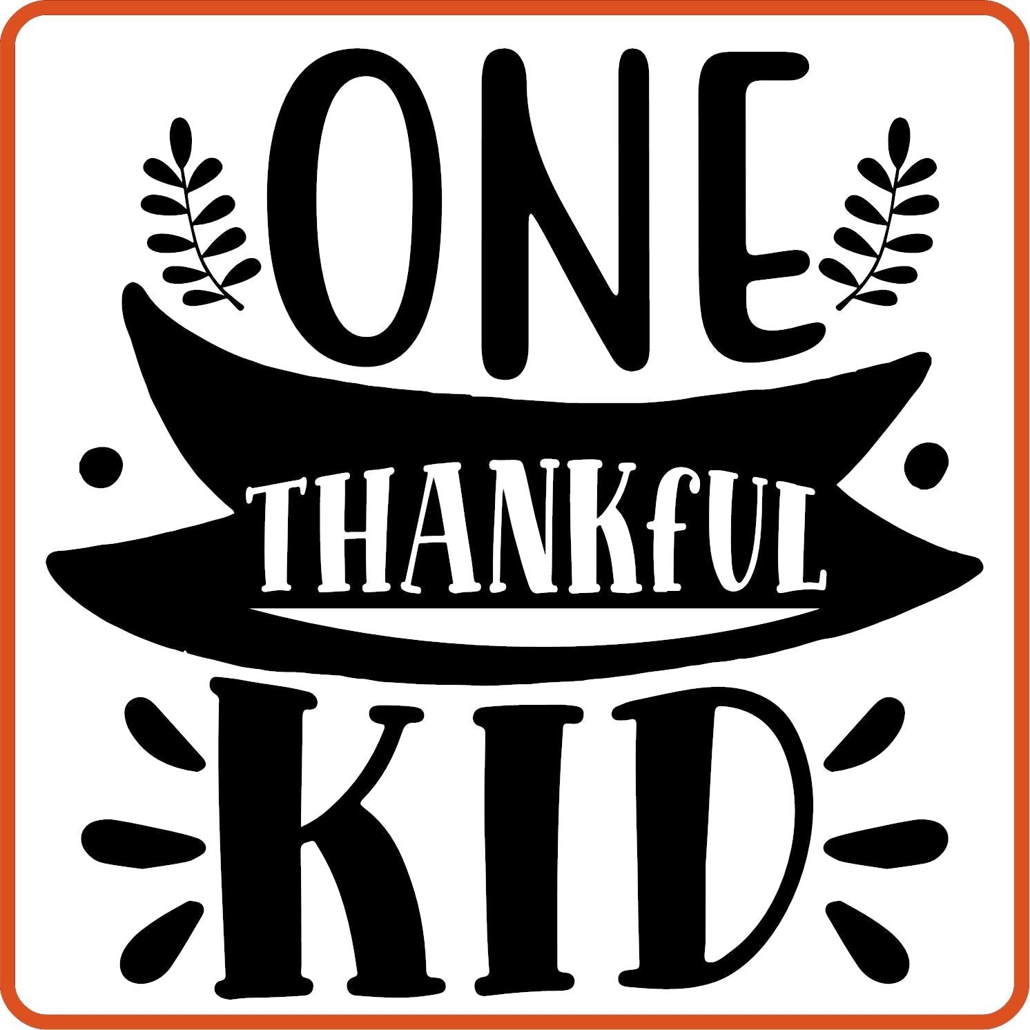 Fall Iron On Decals Patches for shirts, clothing | SEC Apparel | One Thankful Kid - secapparelonline
