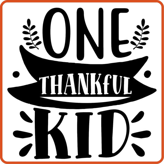 Fall Iron On Decals Patches for shirts, clothing | SEC Apparel | One Thankful Kid - secapparelonline