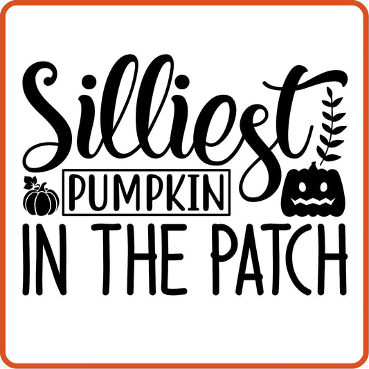 Fall Iron On Decals Patches for shirts, clothing | SEC Apparel | Silliest Pumpkin in the Patch - secapparelonline