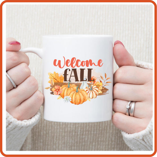 Welcome Fall | Fall Mugs -11oz Coffee Mug by SEC Apparel