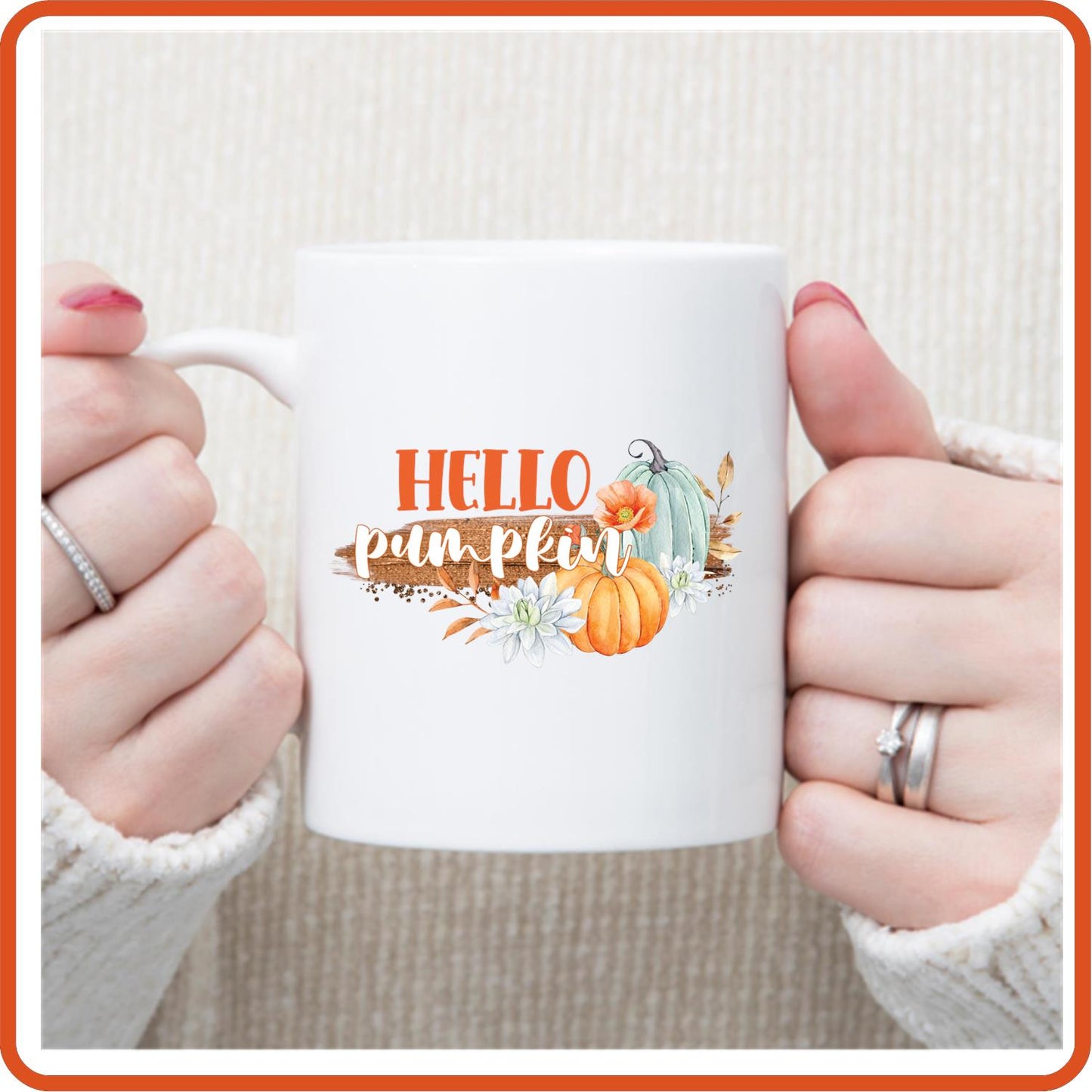 Hello Pumpkin | Fall Mugs -11oz Coffee Mug by SEC Apparel