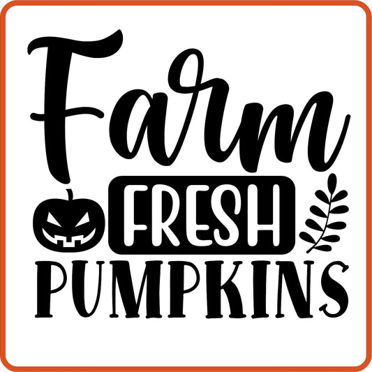 Fall Iron On Decals Patches for shirts, clothing | SEC Apparel | Farm Fresh Pumpkin